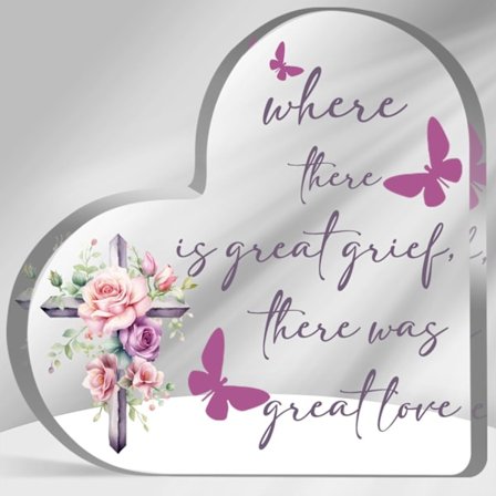 Kondolencegaver til tab af en elsket person, akrylplade, mindegaver til tab af mor, far, kondolence akrylplade