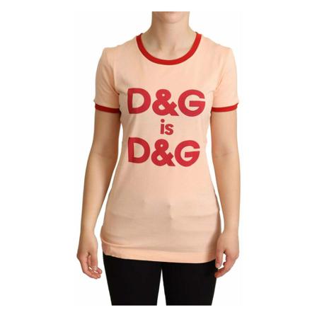 Dolce & Gabbana Crewneck D;amp;G IS D&G Top T-shirt Pink, Dame