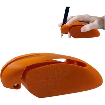 Hjelpemiddel for skriving og tegning (Oransje) - Blyantgrep og pennholder for Parkinson, skjelving, artritt, svak hånd for å forbedre skrivestabilitet