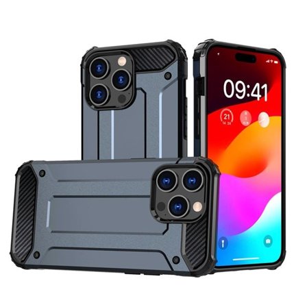 iPhone 15 Pro Max Hybrid Armor-fodral - blå