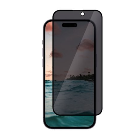 Skärmskydd iPhone 15 Pro - Privacy 3D Härdat Glas (miljö)