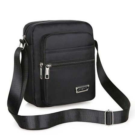 Herr Crossbody-väskor Axelväska SVART 4 DRÄCKDRÅGOR 4 DRÄCKDRÅGOR black 4 zippers-4 zippers