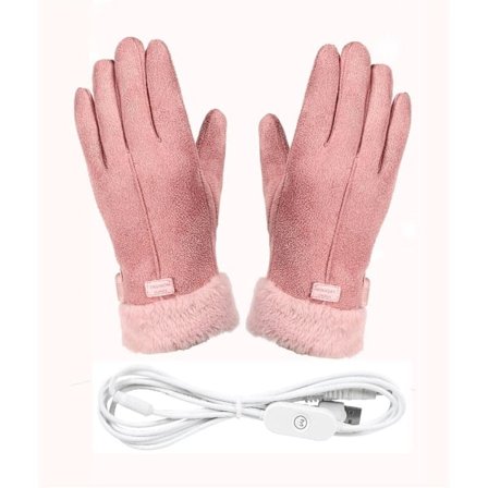 USB-oppvarmede hansker Vinter Elektriske Varmehansker for Kvinner