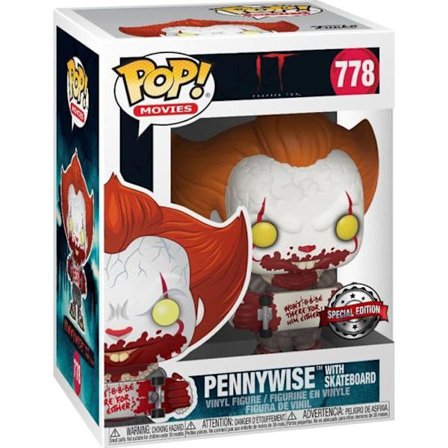 Find ud af, at kapitel 2 - Pennywise med skateboard - Funko Pop! #778
