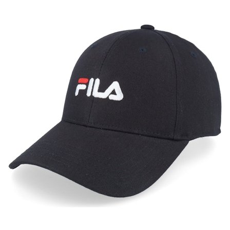 Fila - Black adjustable Czapka Z Daszkiem - Brasov 6 Panel Cap Linear Logo Back Adjustable @ Hatstore