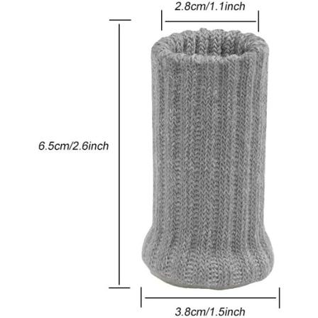 24 Pakk Stolskosser, Grå, Dobbeltstrikket Tykke Stolsbeinskosser, Anti-S