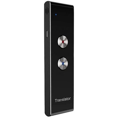 96 Kieliä Kannettava Älykäs Kääntäjä Matkoille - Reaaliaikainen Puhe Musta