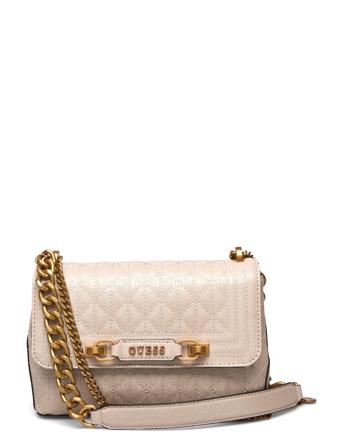 Aveta Convertible Crossbdy Flp Bags Crossbody Bags Beige GUESS*Betinget Tilbud
