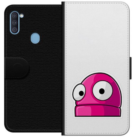 Kompatibel Tegnebogsetui til Samsung Samsung Galaxy A11 Rosa tegneseriefigur med store øjne i legende og humoristisk stil