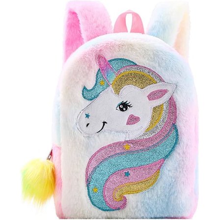 Plys enhjørning rygsæk til små piger, børnehave skoletaske, sød blød skoletaske, mini rejsetaske, enhjørning gave, børne rygsæk, piger