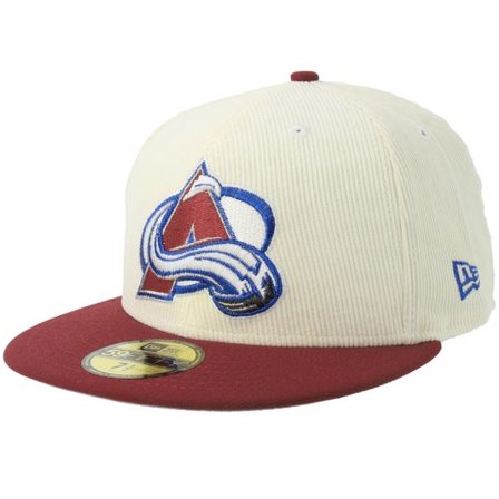New Era - NHL Beige fitted Keps - "Hatstore Exclusive x Colorado Avalanche 59FIFTY Chrome/Maroon Fitted " @ Hatstore