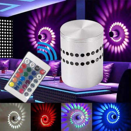 3 Watt LED Spiral Vägglampa, Aluminium Vägglampa, Badrumslampa