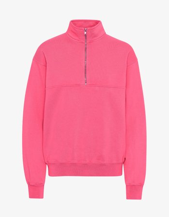 Organic Quarter Zip - Bubblegum Pink - XL