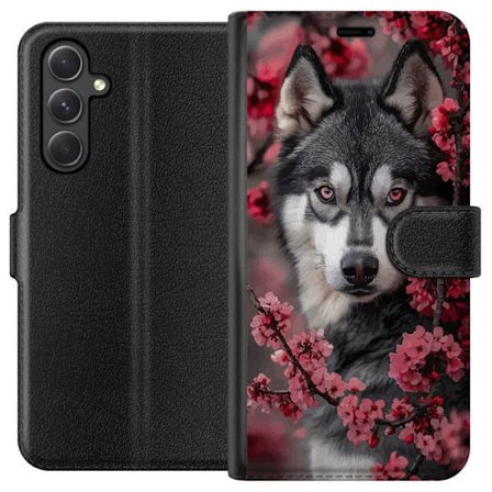 Kompatibelt Lommeboketui til Samsung Galaxy A05s Ulve Røde Øyne Dyr Ulv Mystisk