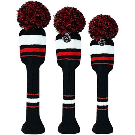 Golf-päällysteet Puut Driver Fairway Hybrid 3 kpl, golf-päällyste Pom-neule Numero 1 3 5 Miehille Naisille Lapsille Ryppyjenestoinen Pesu Soft 