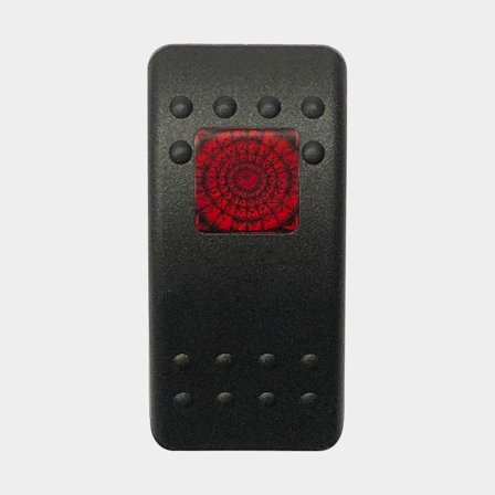 Kap / knop voor schakelaar Carling Technologies Contura II, met rode lens, zwart