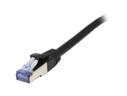 SYNERGY Patchkabel RJ45, CAT6A 500Mhz, 0.25m, schwarz, S-STP(S/FTP),