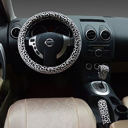 *Leopardmönstrad plysch vinterrattöverdrag 38cm/15" 3 st (W*