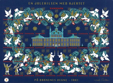 Danmark - Julemærkeark 2022 - Selvklæbende juleark