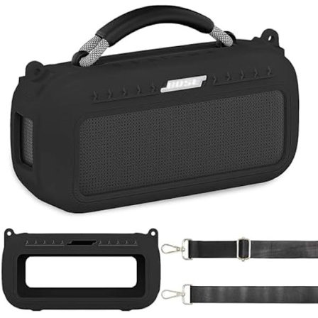 Skyddsfodral för Bose SoundLink Flex bärbar högtalare, hållbart och robust stötskydd och fallskydd mjukt silikonmaterial med karbinhake