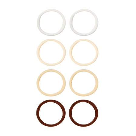 KICKS Beauty Soft Rolled Ties Beige 8 Pak, Hår, Hårpynt, Hårelastikker