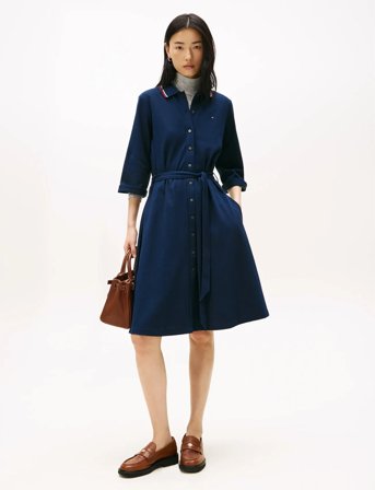 Tommy Hilfiger Rwb Buttoned Ss Polo Drs 3/4 - Navy - M