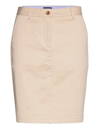 Slim Classic Chino Skirt Kort Nederdel Beige GANT