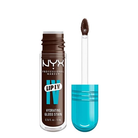 3 for 2 - NYX PROFESSIONAL MAKEUP Lip I.V. Hydrating Gloss Stain 06 Espresso Soak, Makeup, Læber, Lipgloss