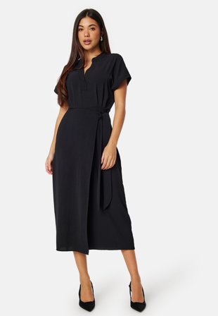 BUBBLEROOM V-neck Short Sleeve Wrap Dress Klær