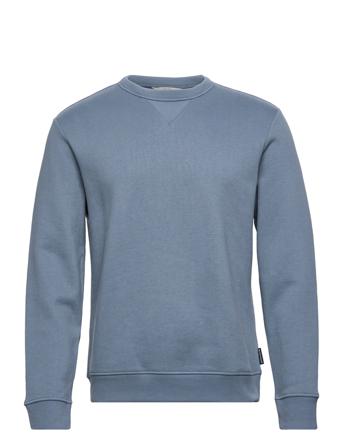 Crew Neck Sweatshirt Sweat-shirt Genser Blå Tom Tailor
