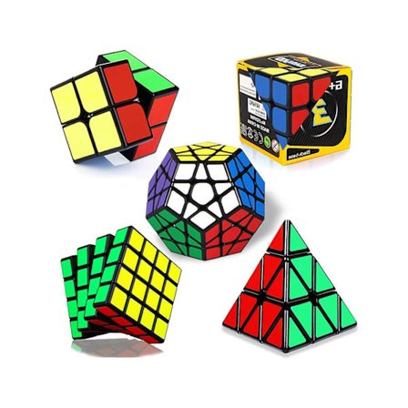 /NN/Speed Cube Sæt [5-pak] (Sort)