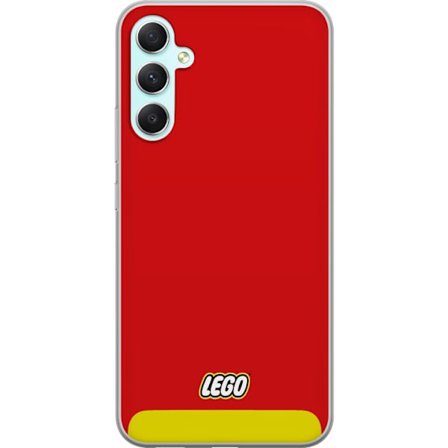 Kompatibelt Mobilskal till Samsung Samsung Galaxy A34 Lego Röd Gul Poster Byggklossar Officiell Logotyp Leksaker Retro Vintage Design Klassiskt Leksa