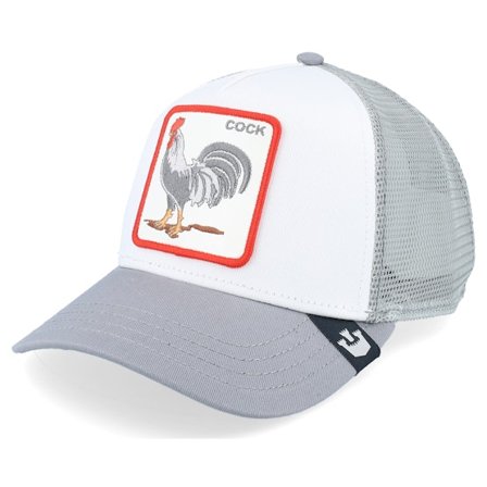 Goorin Bros. - Blanc trucker Casquette - The Cock White/Light Grey A-Frame Adjustable @ Hatstore