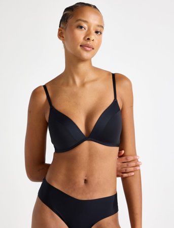Lindex Bra Mynta Matt Shiny - Black - C x 85