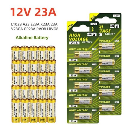 12V 23A batteri 23GA A23S E23A EL12 MN21 V23GA GP23A LRV08 Til dørklokke Fjernbetjening Elektrisk legetøj A23 Alkaline batteripakke