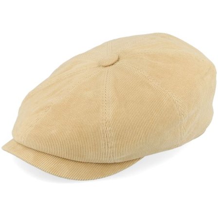 Stetson - Beige flatcap Keps - Hatteras Sustainable Corduroy Flat Cap @ Hatstore