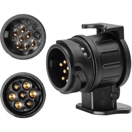 13-polig till 7-polig släpvagnsadapter 13-polig kontakt för bilsläp, traktor, husvagn, cykelhållare