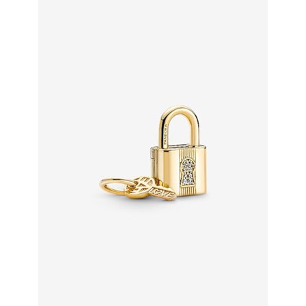 Pandora - Hängberlock Hänglås & Nyckel - 14k guldplätering