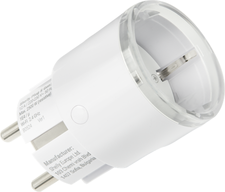 Shelly Plug S Gen3 Matter Plug & Play Wi-Fi Smart-plugg 12A WLAN Bluetooth