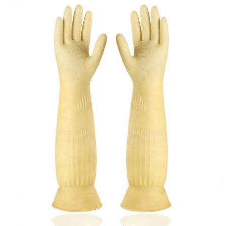 Långa hushållsgummihandskar Anti-Backflow Anti-Slip Slitstarka