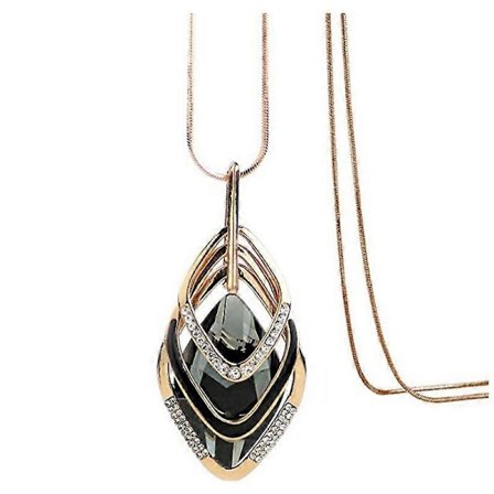 Tre-lags vedhængs halskæde Lang personlig vedhængs halskæde Lang sweaterkæde