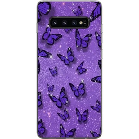 Kompatibelt Mobildeksel til Samsung Samsung Galaxy S10 Lilla Fugler