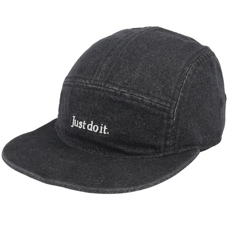 Nike - Schwarz 5panel Cap - Nk Fly Cap U Fb Denim Jdi L Black/Black/White 5-Panel @ Hatstore