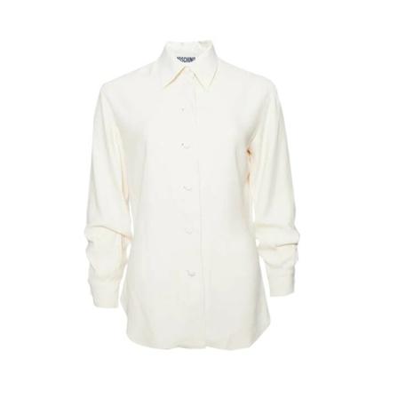 Moschino Pre-Owned, Pre-owned Fabrictops Wit, Dames, Maat:S,rayon