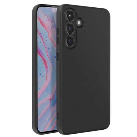 Etui for Galaxy S25 Plus Myk Matt Silikon, Svart