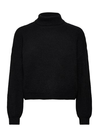 Vmyvonne Ls Rollneck Rolledge Blou Ga Bf Black Vero Moda