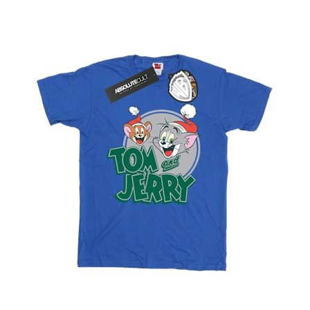 Tom And Jerry Herr Julhälsningar T-shirt L Royal Blue