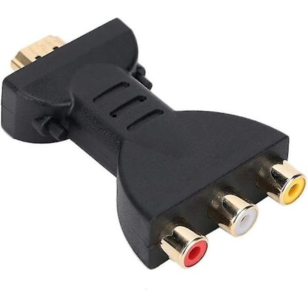 HDMI till AV-adapter - 1080p HDMI till RGB o och videosynkroniseringsadapter för RCA-komponentomvandlare