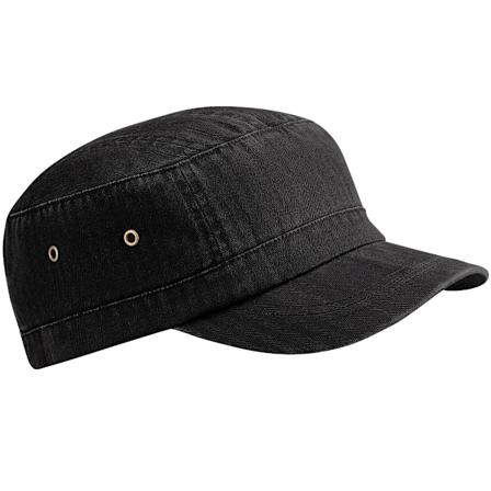 Beechfield Unisex Urban Army Cap / Huvudbonad En Storlek Vintage Svart Vintage Black One Size