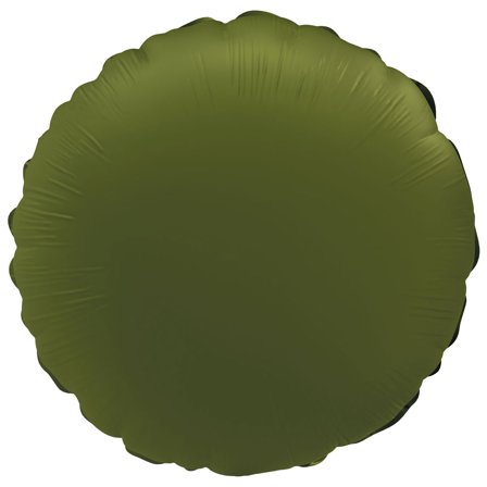 Rund Folieballong Olivgrön Matt